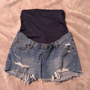 Abercrombie Maternity Denim Distressed Women Shorts